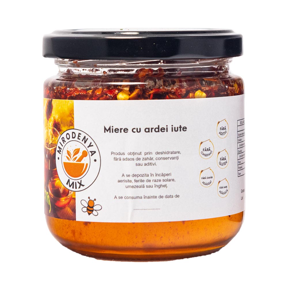 Miere cu Ardei Iute, Naturală pentru Imunitate și Energie 230g